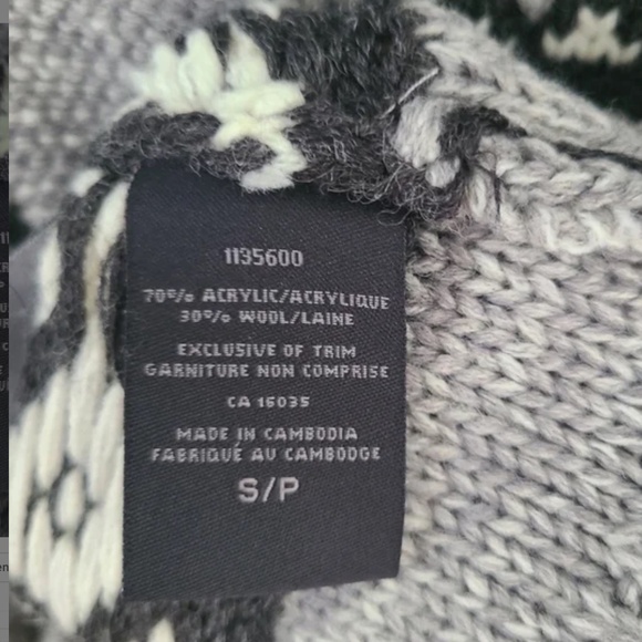 SANSARA Wool blend knit cardigan sweater Small oversized fit - Picture 9 of 13